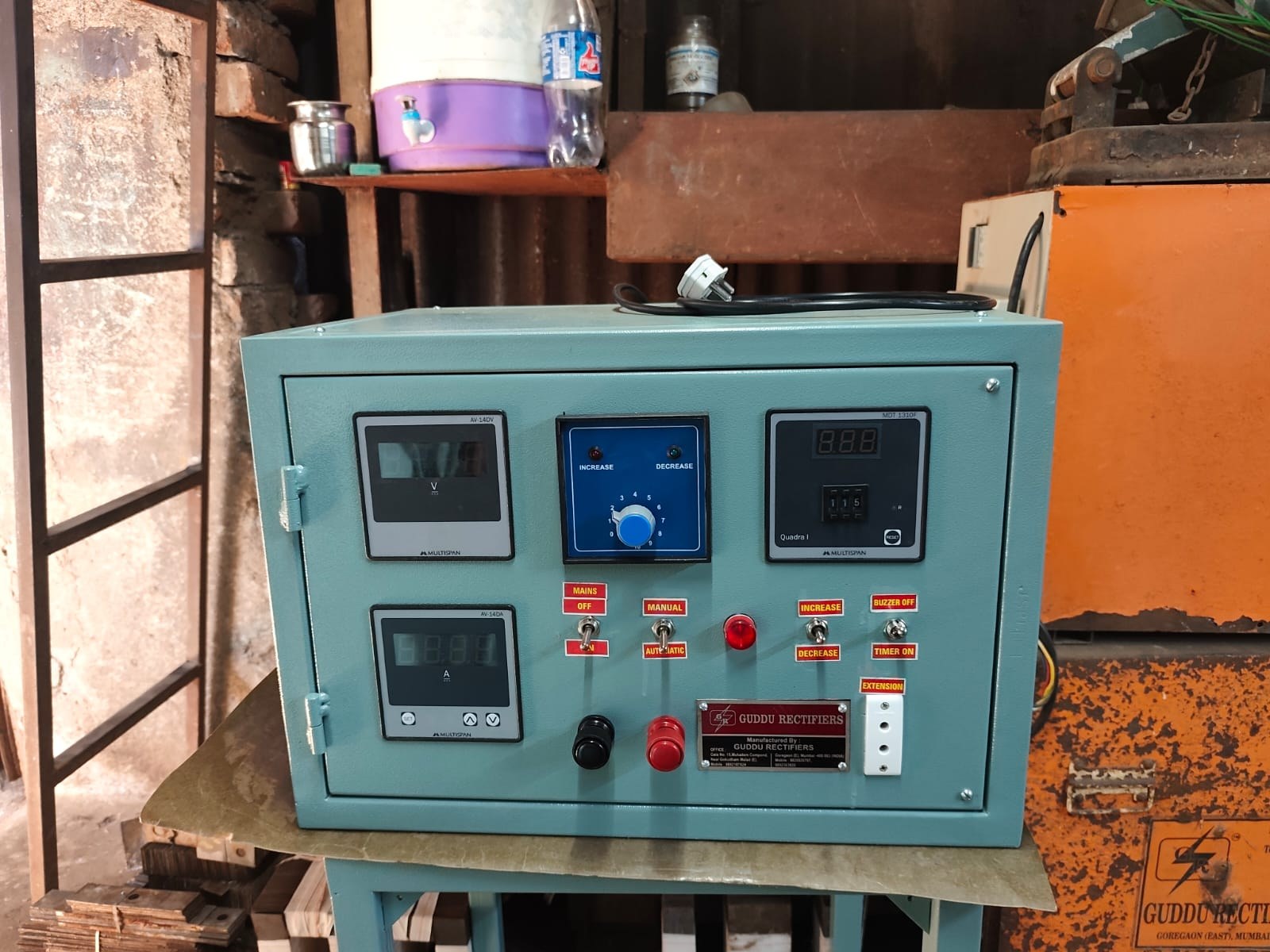 Electrofuratic rectifier 80 volt 20 amp with industrial control panel